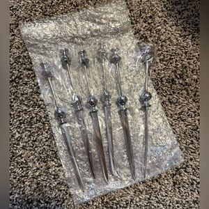 NEW Stainless Steel Beadable Letter Openers with Decorative Tops - Set of 6